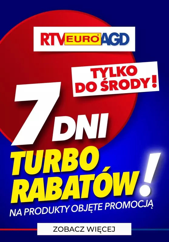 EURO RTV AGD - gazetka promocyjna 7 Dni turbo Rabatów od czwartku 30.05 do środy 05.06