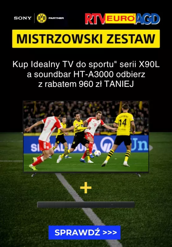 EURO RTV AGD - gazetka promocyjna Soundbar taniej o 960 zł w zestawie z TV Sony od czwartku 13.06 do niedzieli 16.06