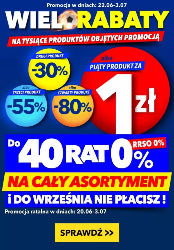 EURO RTV AGD - gazetka promocyjna Wielorabaty - tysiące produktów objętych promocją! od soboty 22.06 do środy 03.07
