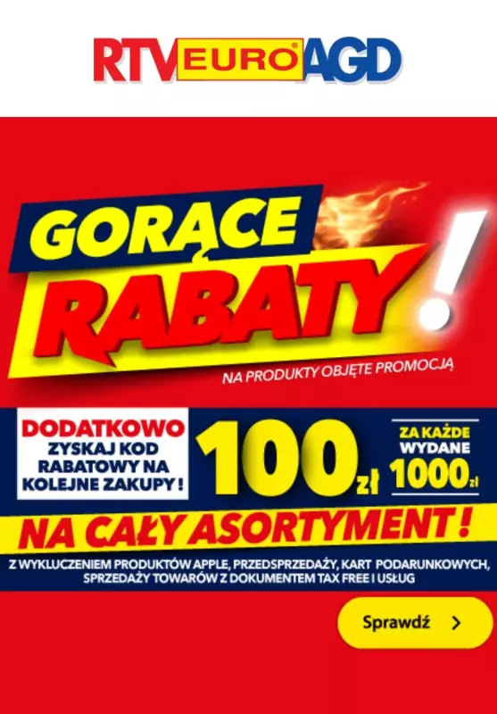 EURO RTV AGD - gazetka promocyjna Gorące rabaty! od środy 17.07 do środy 31.07