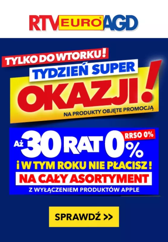 EURO RTV AGD - gazetka promocyjna Tydzień super okazji! od czwartku 12.09 do wtorku 17.09