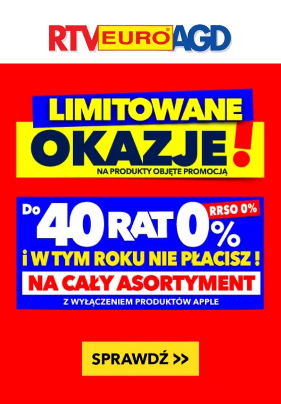 EURO RTV AGD - gazetka promocyjna Limitowane okazje! od poniedziałku 14.10 do czwartku 17.10