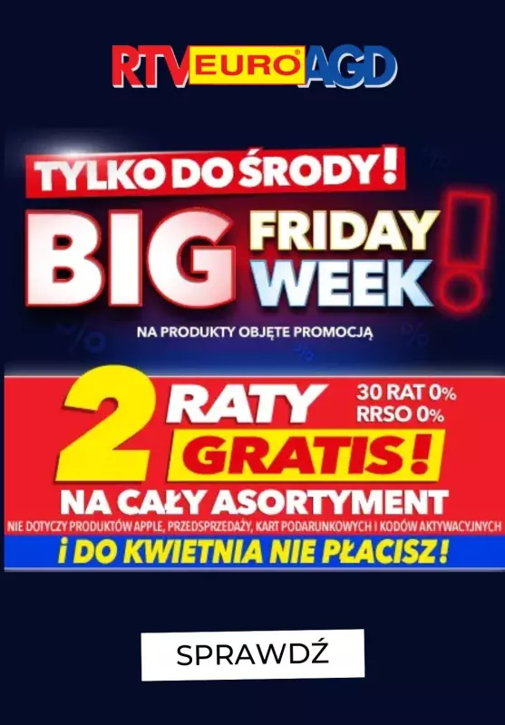 EURO RTV AGD - gazetka promocyjna Big Friday Week! od piątku 22.11 do środy 27.11