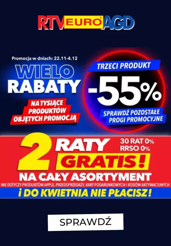 EURO RTV AGD - gazetka promocyjna Wielorabaty - tysiące produktów objętych promocją! od soboty 23.11 do środy 04.12