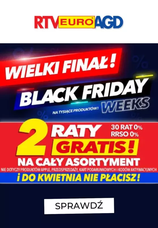 EURO RTV AGD - gazetka promocyjna Wielki finał black friday weeks! od środy 27.11 do czwartku 05.12