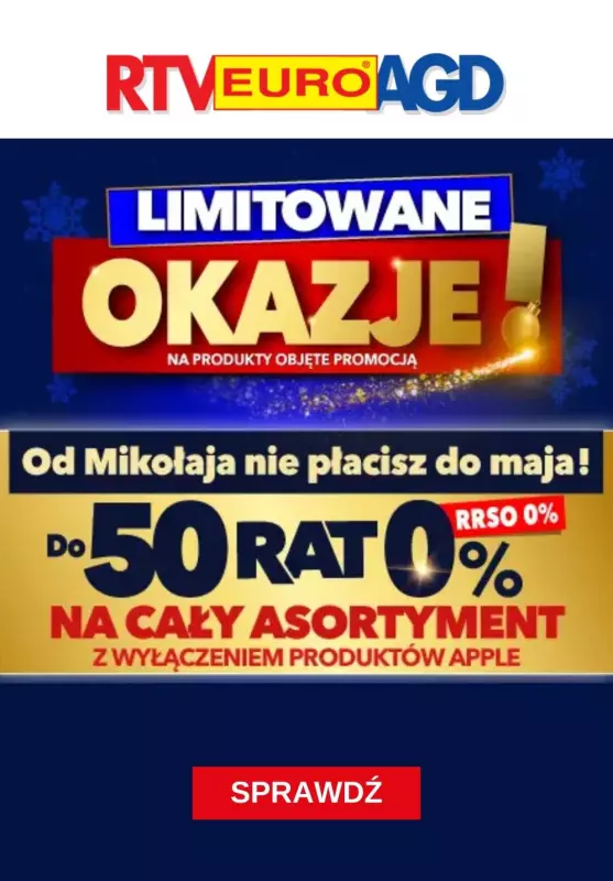 EURO RTV AGD - gazetka promocyjna Limitowane okazje! od piątku 06.12 do czwartku 12.12