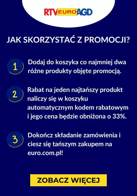 EURO RTV AGD - gazetka promocyjna -33% na drugi tańszy produkt AGD lub RTV od piątku 20.12 do wtorku 31.12 - strona 2