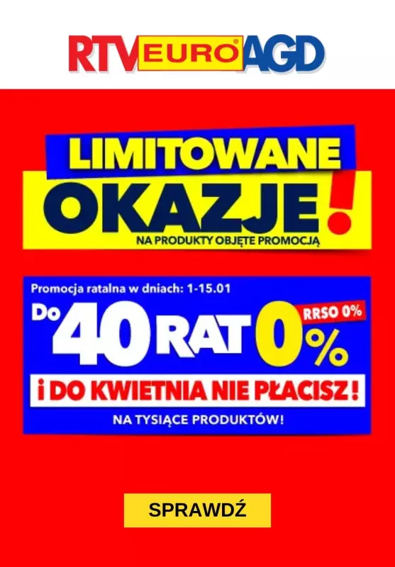 RTV EURO AGD - gazetka promocyjna Limitowane okazje! od wtorku 07.01 