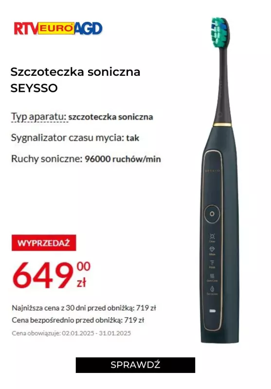 RTV EURO AGD - gazetka promocyjna Szczoteczki elektryczne na wyprzedaży od piątku 10.01 do piątku 31.01 - strona 8