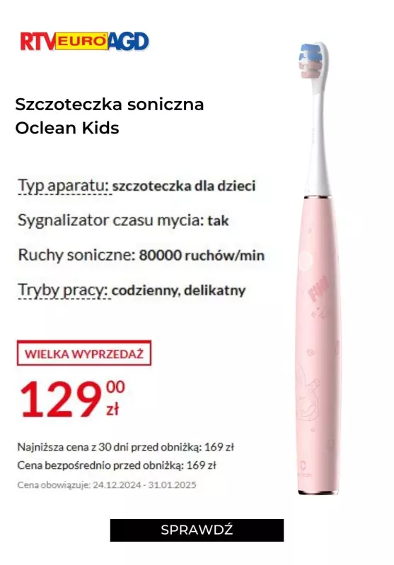 RTV EURO AGD - gazetka promocyjna Szczoteczki elektryczne na wyprzedaży od piątku 10.01 do piątku 31.01 - strona 6