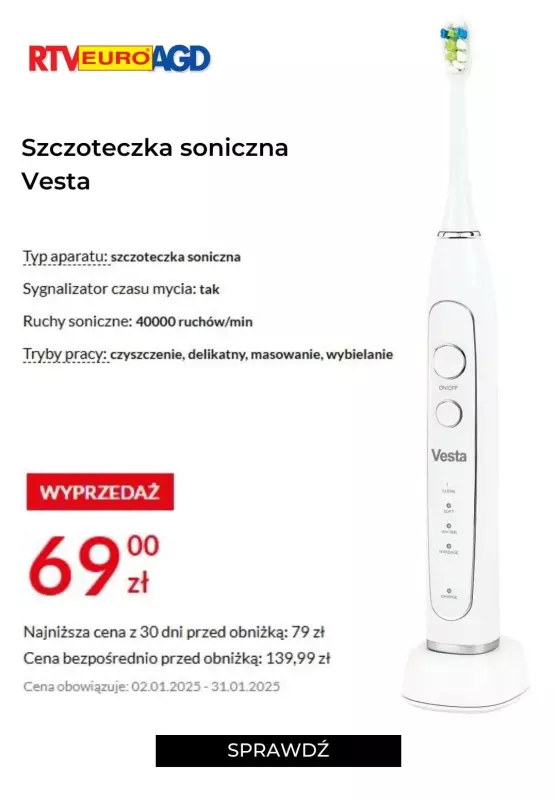 RTV EURO AGD - gazetka promocyjna Szczoteczki elektryczne na wyprzedaży od piątku 10.01 do piątku 31.01 - strona 2