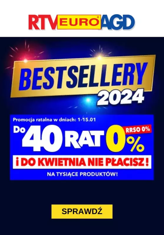 EURO RTV AGD - gazetka promocyjna Bestsellery 2024 od poniedziałku 13.01 do środy 15.01