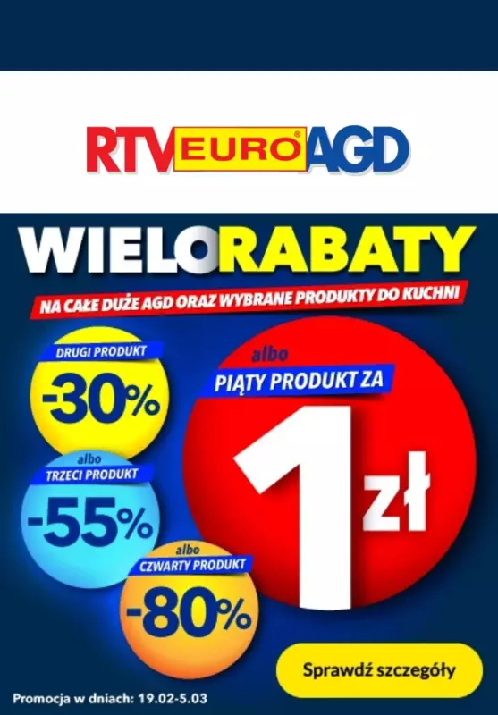 RTV EURO AGD - gazetka promocyjna Wielorabaty na całe duże AGD! od piątku 21.02 do środy 05.03