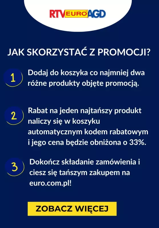 RTV EURO AGD - gazetka promocyjna -33% na drugi tańszy produkt AGD lub RTV od poniedziałku 24.02 do niedzieli 02.03 - strona 2