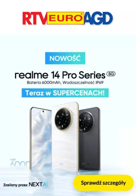 RTV EURO AGD - gazetka promocyjna Smartfony REALME w supercenach! od wtorku 04.03 do niedzieli 16.03