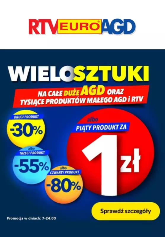 RTV EURO AGD - gazetka promocyjna Wielosztuki na całe duże AGD od czwartku 13.03 do poniedziałku 24.03