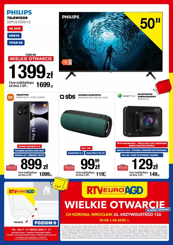 RTV EURO AGD - gazetka promocyjna WIELKIE OTWARCIE! WROCŁAW od soboty 30.08 do poniedziałku 01.09 - strona 8
