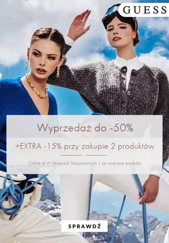 #WINTER SALE - gazetka promocyjna GUESS | Wyprzedaż do -50% od wtorku 24.12 do niedzieli 05.01