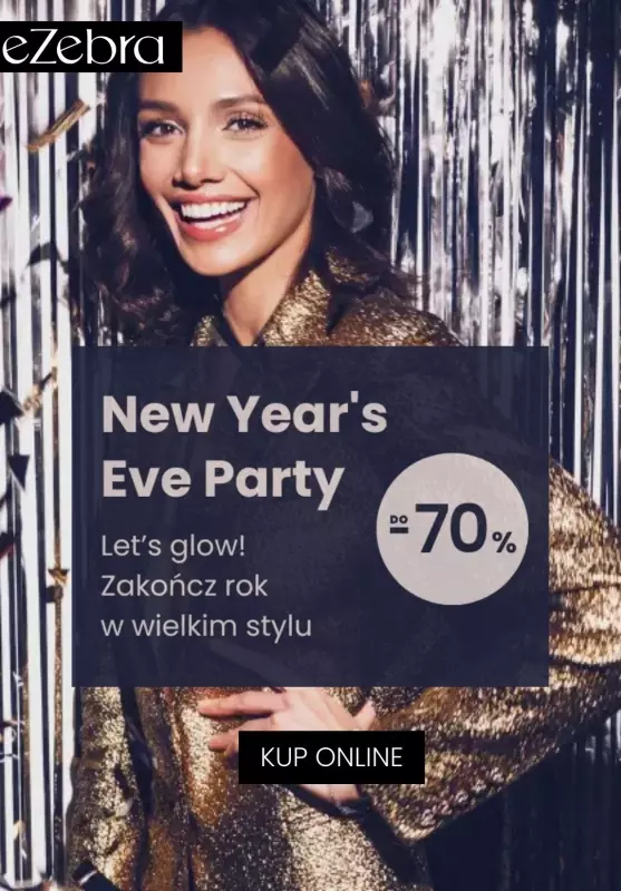 #WINTER SALE - gazetka promocyjna eZebra| New Year's Eve Party do -70% od wtorku 24.12 do środy 01.01