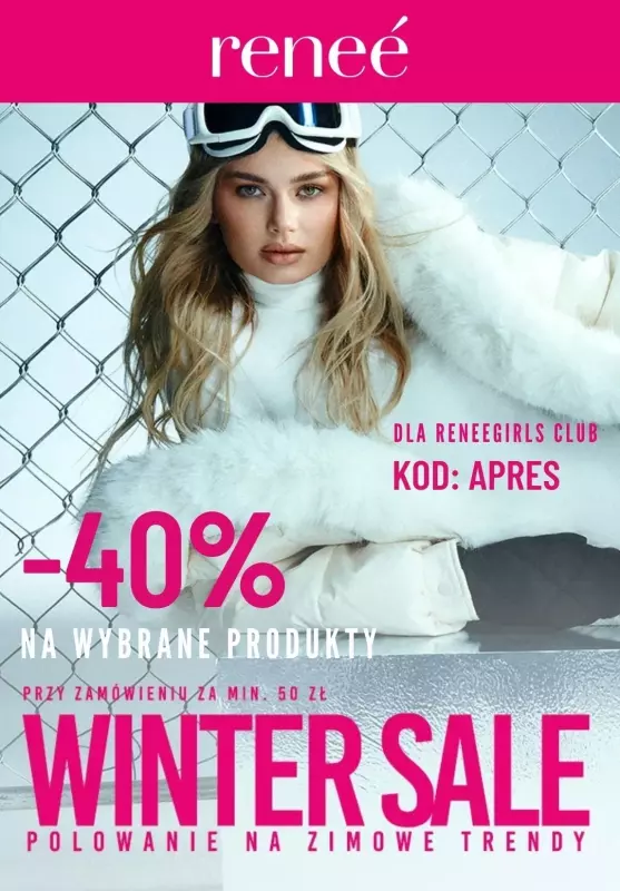 #WINTER SALE - gazetka promocyjna Renee | WINTER SALE -40% na wybrane produkty od piątku 27.12 