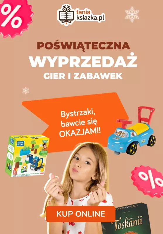 #WINTER SALE - gazetka promocyjna Tania książka | Poświąteczna wyprzedaż zabawek i gier od wtorku 31.12 do wtorku 07.01