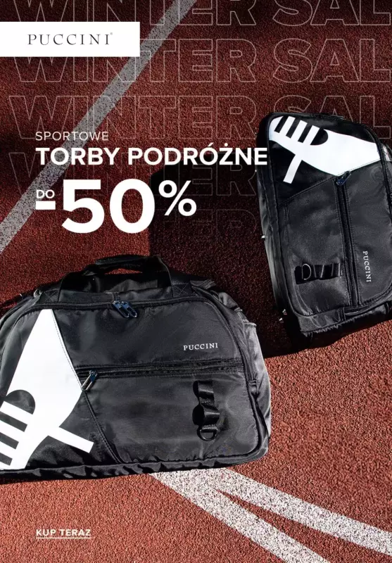 #WINTER SALE - gazetka promocyjna Puccini | Do -50% sportowe torby podróżne od środy 08.01 do poniedziałku 20.01