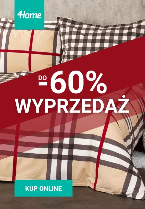 #WINTER SALE - gazetka promocyjna 4home | Do -60% wyprzedaż akcesoriów domowych od środy 08.01 do wtorku 14.01