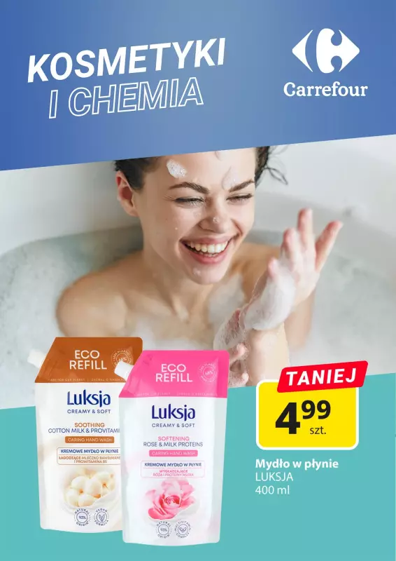Drogerie z Blixem - gazetka promocyjna Carrefour I Kosmetyki i chemia od 4,49 zł od wtorku 07.02 do soboty 18.02