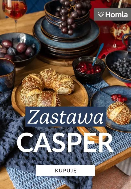 Homla - gazetka promocyjna -20% zastawa CASPER od wtorku 20.08 