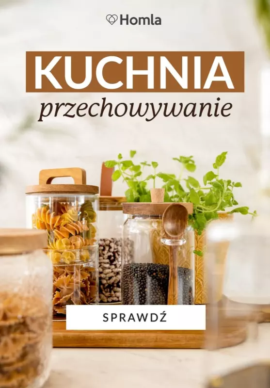 Homla - gazetka promocyjna Przechowywanie w kuchni od wtorku 20.08 do niedzieli 25.08