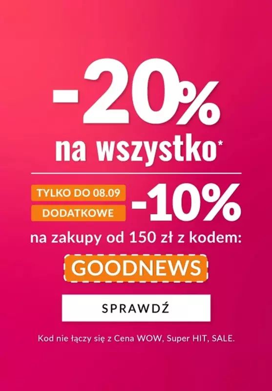 Homla - gazetka promocyjna Extra -10% na zakupy od 150 zł od piątku 06.09 do niedzieli 08.09