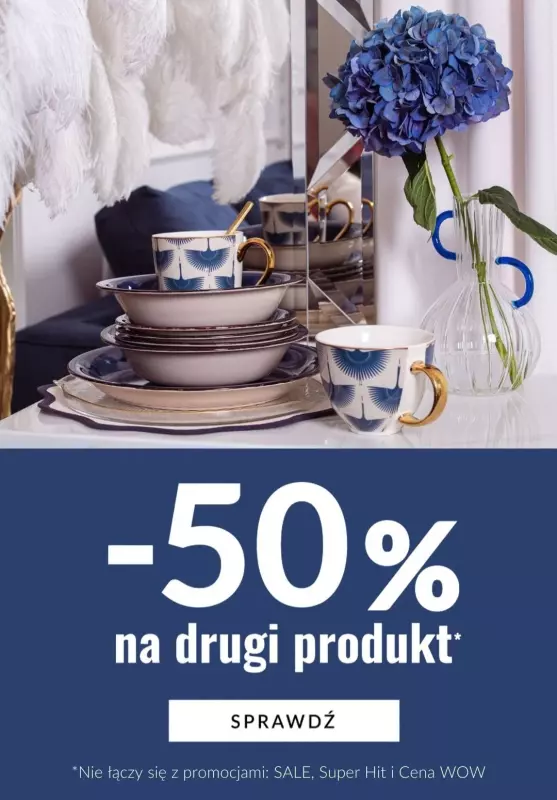 Homla - gazetka promocyjna -50% na DRUGI PRODUKT  