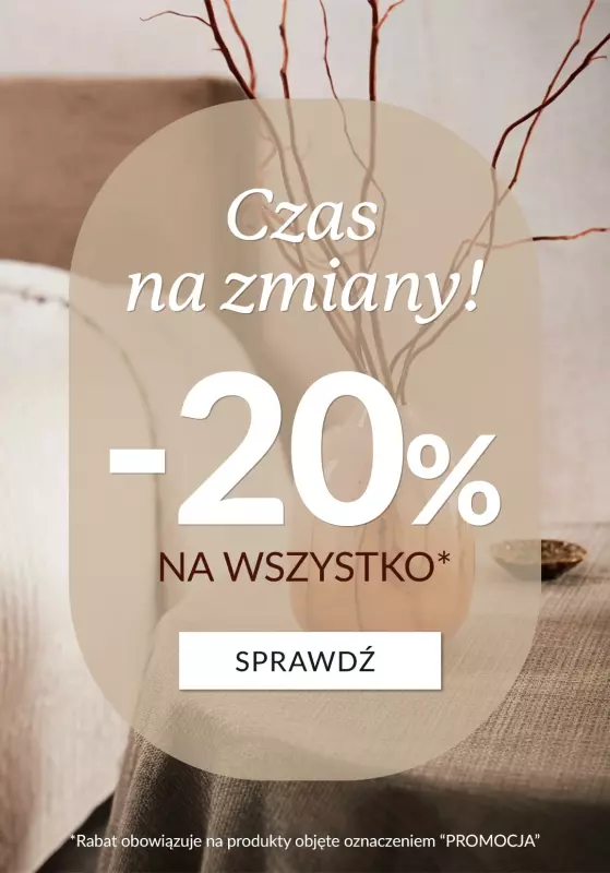 Homla - gazetka promocyjna Czas na zmiany! -20% na WSZYSTKO! od środy 08.01 