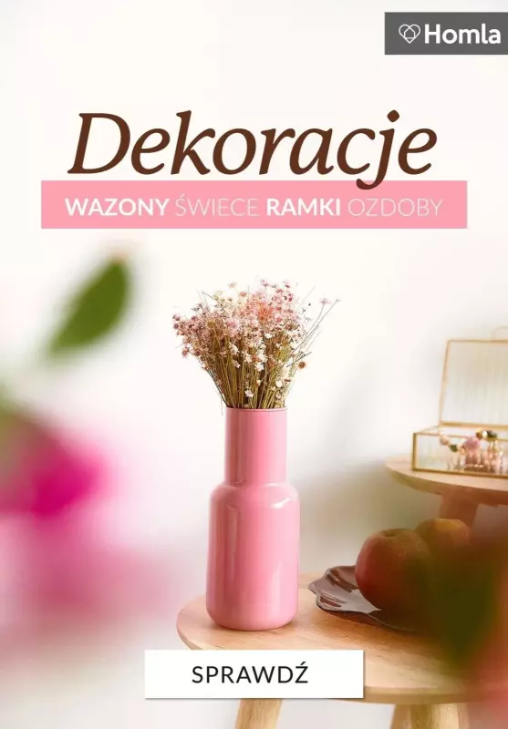 Homla - gazetka promocyjna Dekoracje - wazony, świece zapachowe, ramki i inne! od piątku 17.01 do poniedziałku 20.01