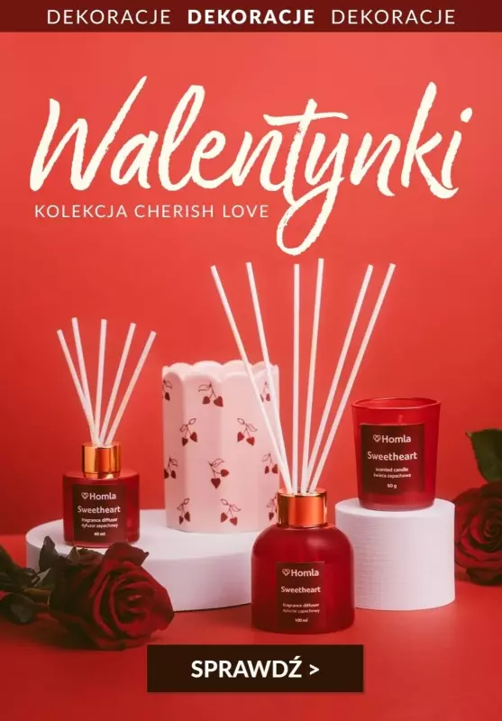 Homla - gazetka promocyjna Walentynkowe dekoracje od poniedziałku 03.02 