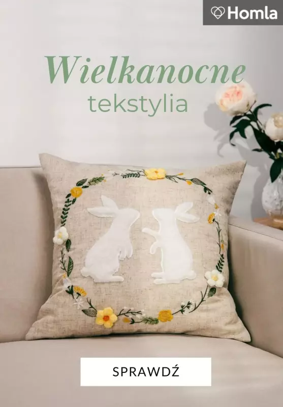 Homla - gazetka promocyjna Wielkanocne tekstylia od środy 19.03 