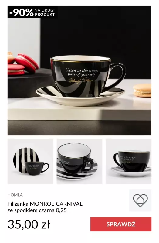 Homla - gazetka promocyjna -90% na DRUGI PRODUKT z kolekcji Marilyn Monroe   - strona 2