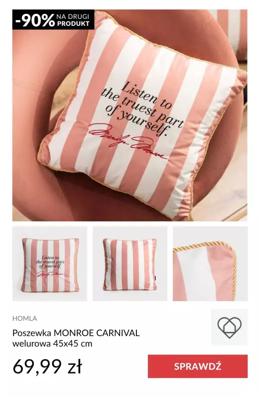 Homla - gazetka promocyjna -90% na DRUGI PRODUKT z kolekcji Marilyn Monroe od poniedziałku 12.05 do poniedziałku 02.06 - strona 4