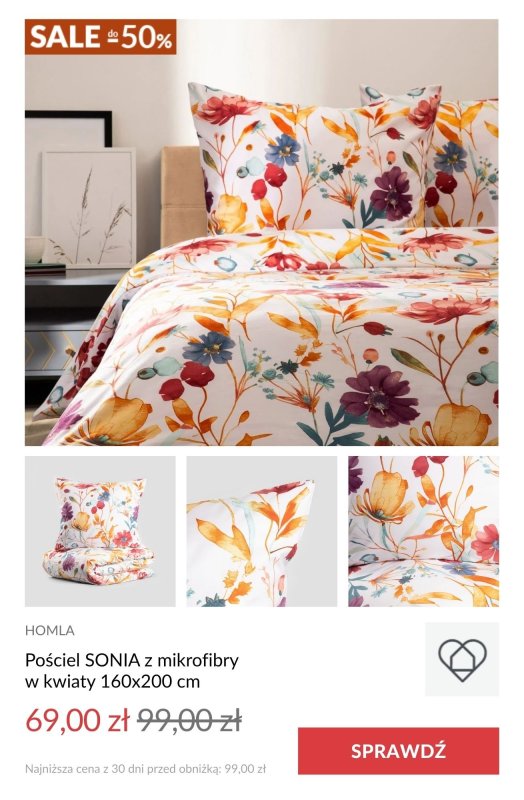 Homla - gazetka promocyjna SALE - Komplety pościeli od środy 25.06  - strona 9