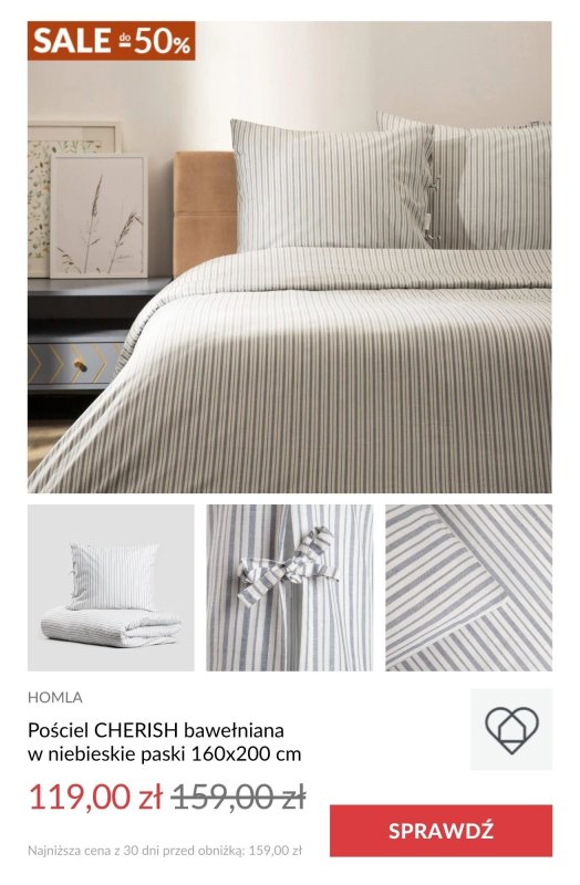 Homla - gazetka promocyjna SALE - Komplety pościeli od środy 25.06  - strona 8