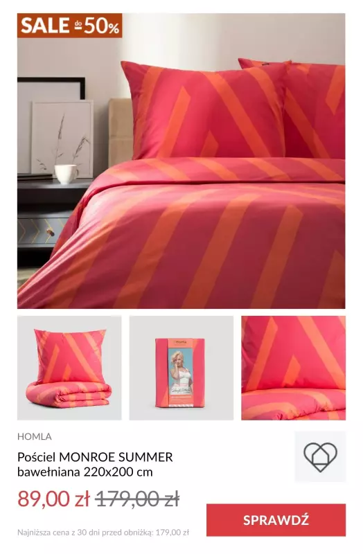 Homla - gazetka promocyjna SALE - Komplety pościeli od środy 25.06  - strona 13
