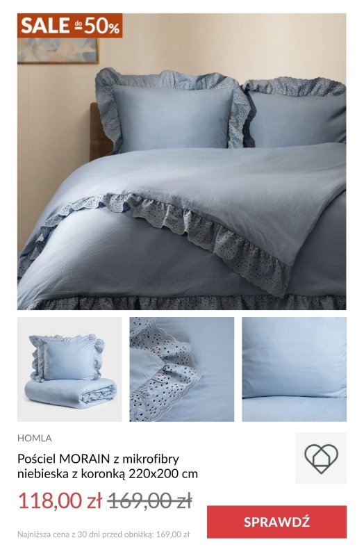 Homla - gazetka promocyjna SALE - Komplety pościeli od środy 25.06  - strona 11
