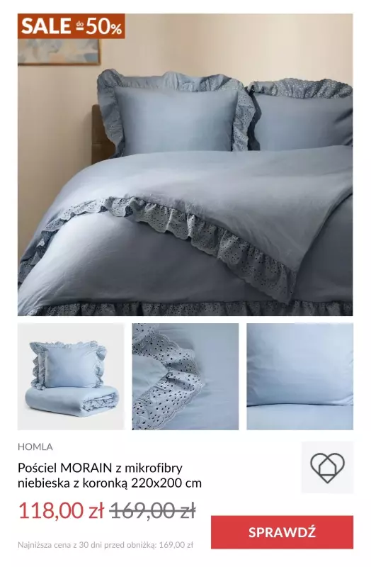 Homla - gazetka promocyjna SALE - Komplety pościeli od środy 25.06  - strona 11