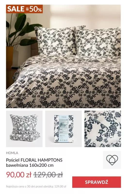 Homla - gazetka promocyjna SALE - Komplety pościeli od środy 25.06  - strona 2