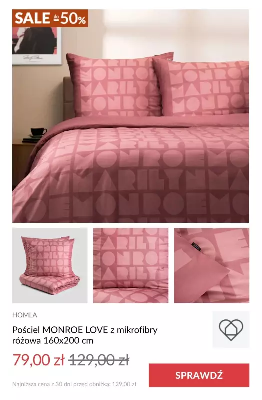 Homla - gazetka promocyjna SALE - Komplety pościeli od środy 25.06  - strona 15
