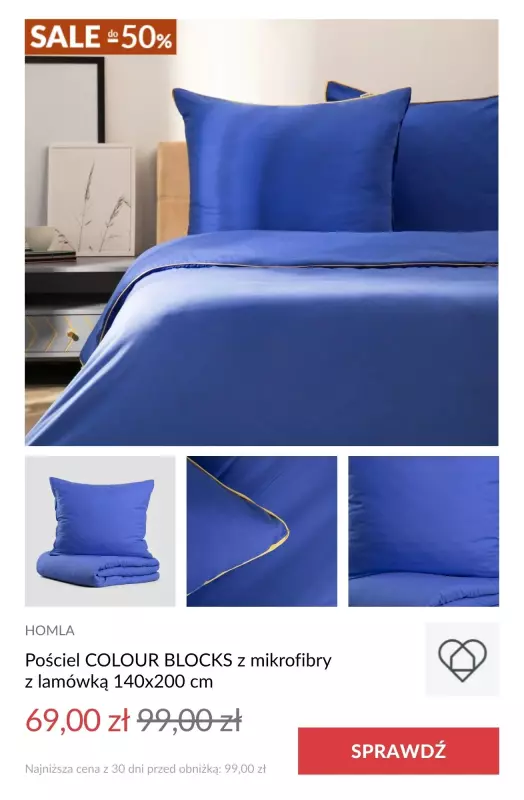 Homla - gazetka promocyjna SALE - Komplety pościeli od środy 25.06  - strona 5