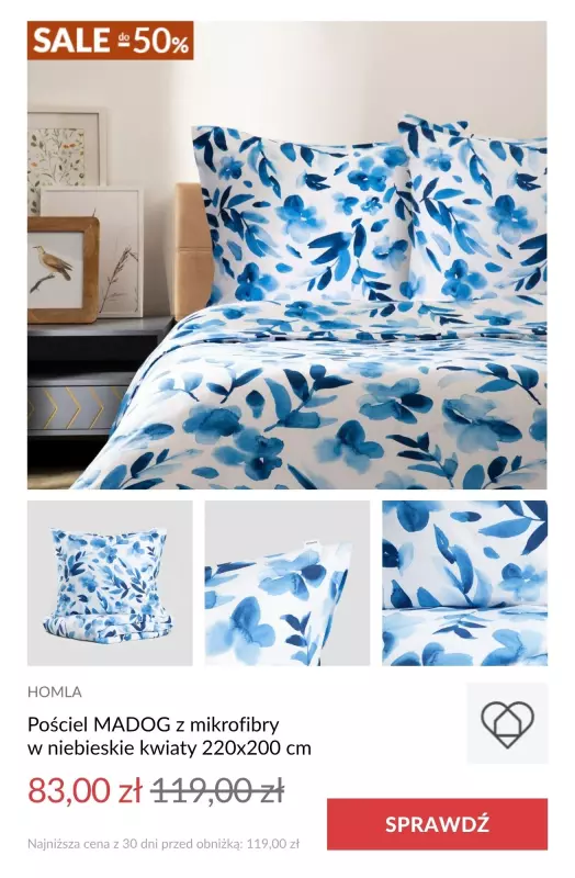 Homla - gazetka promocyjna SALE - Komplety pościeli od środy 25.06  - strona 6