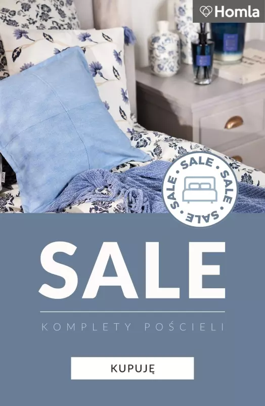 Homla - gazetka promocyjna SALE - Komplety pościeli od środy 25.06 