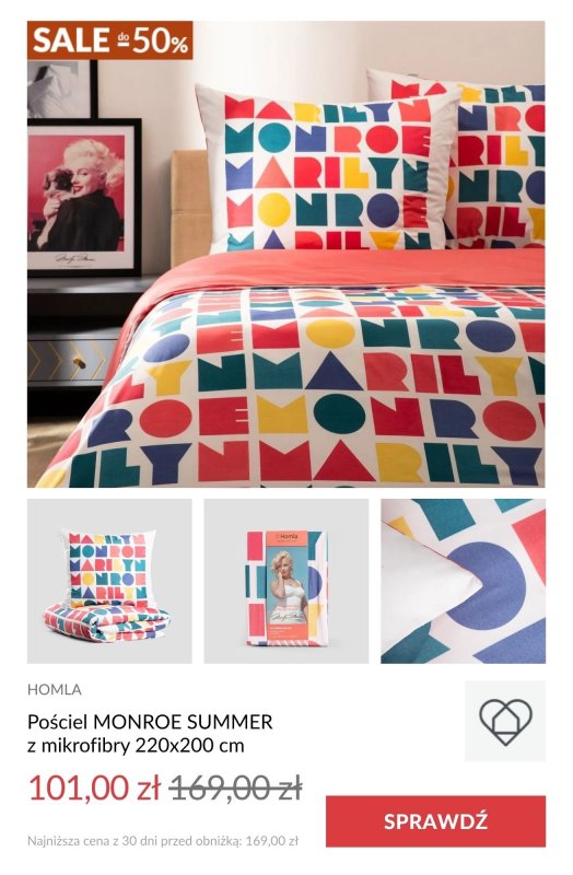 Homla - gazetka promocyjna SALE - Komplety pościeli od środy 25.06  - strona 12