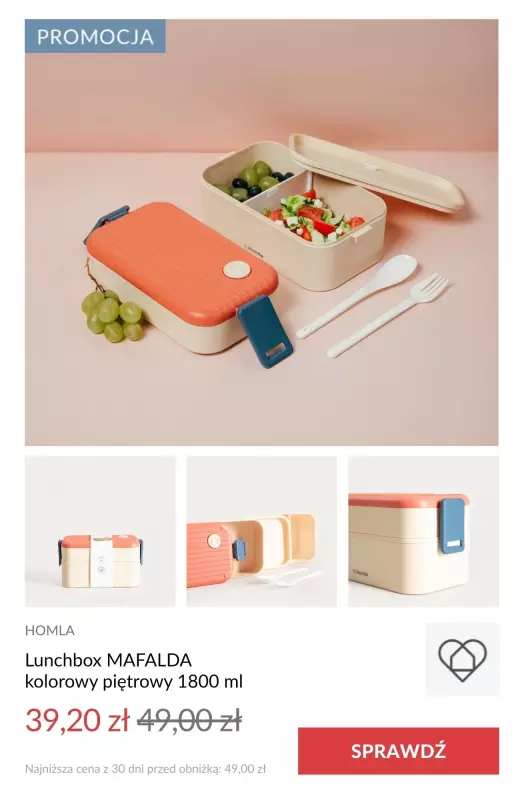 Homla - gazetka promocyjna Lunchboxy i pojemniki do -20%   - strona 2